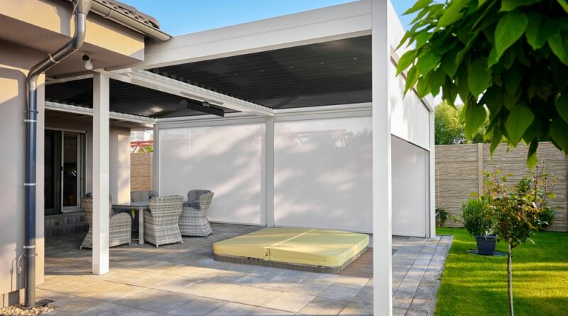 pergola auf der terrasse