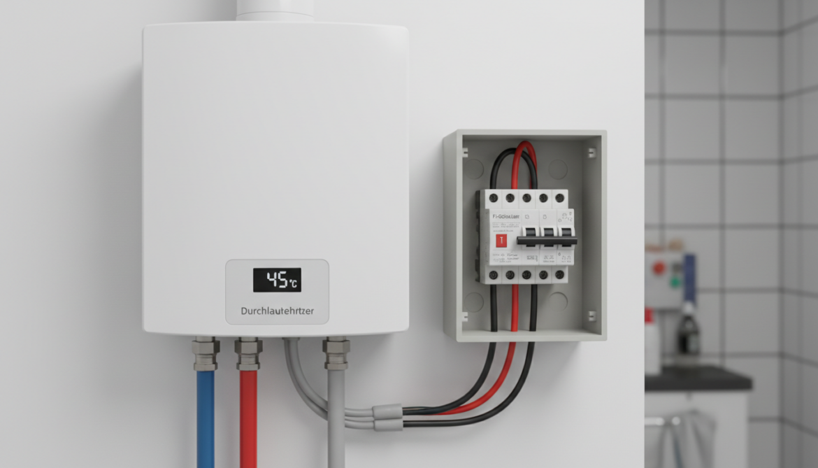 moderner durchlauferhitzer mit FI-Schalter